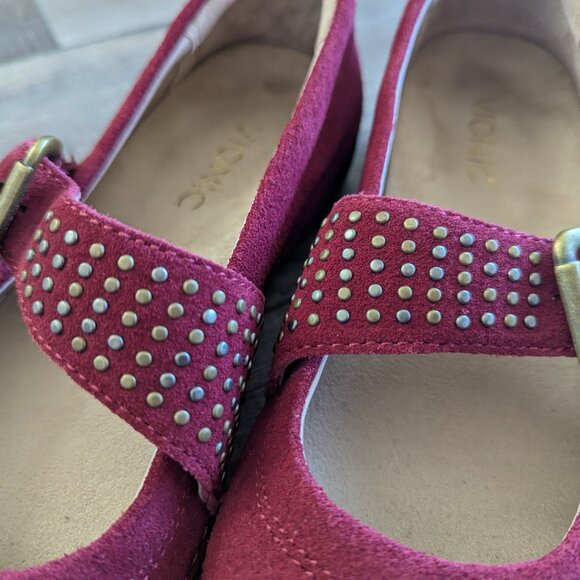 Vionic Women's Cloud Goleta Mary Jane Comfort Supportive Flats Dark Red 6.5 - Picture 2 of 8